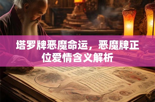 塔罗牌恶魔命运，恶魔牌正位爱情含义解析
