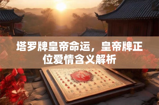 塔罗牌皇帝命运，皇帝牌正位爱情含义解析