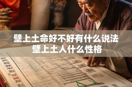 壁上土命好不好有什么说法 壁上土人什么性格