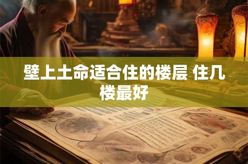 壁上土命适合住的楼层 住几楼最好