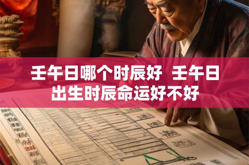 壬午日哪个时辰好  壬午日出生时辰命运好不好