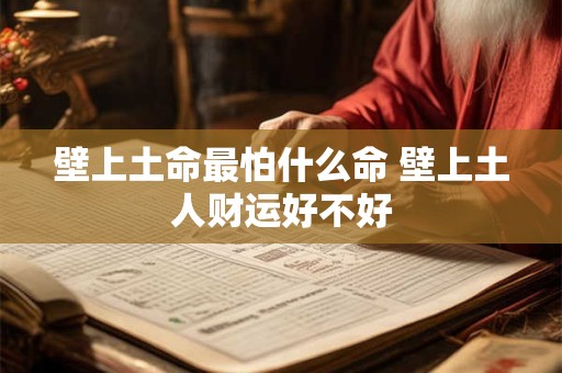 壁上土命最怕什么命 壁上土人财运好不好