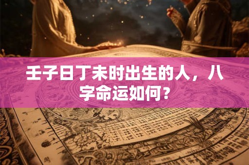 壬子日丁未时出生的人，八字命运如何？