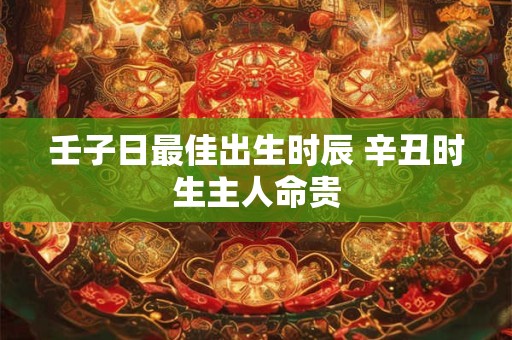 壬子日最佳出生时辰 辛丑时生主人命贵