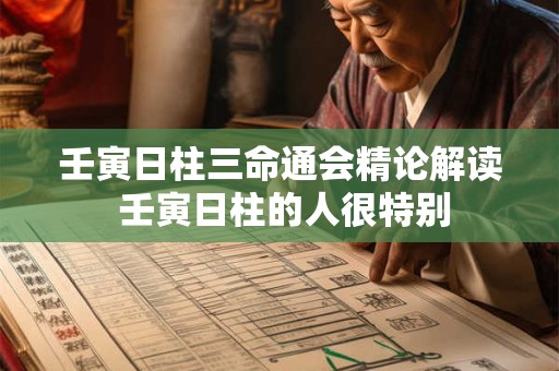 壬寅日柱三命通会精论解读 壬寅日柱的人很特别