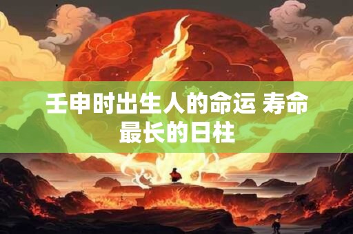壬申时出生人的命运 寿命最长的日柱