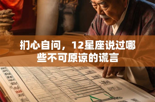扪心自问，12星座说过哪些不可原谅的谎言