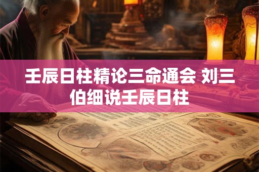 壬辰日柱精论三命通会 刘三伯细说壬辰日柱