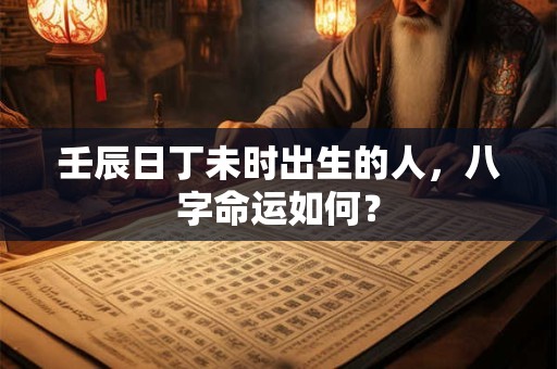 壬辰日丁未时出生的人，八字命运如何？