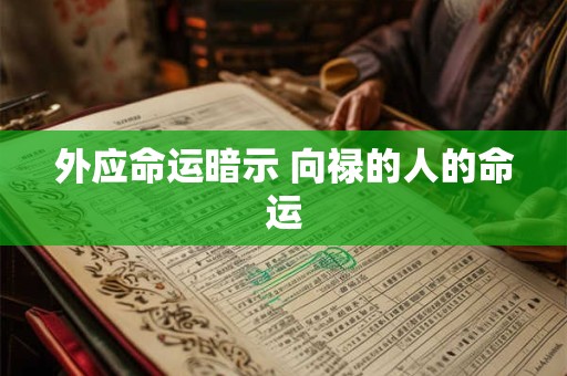 外应命运暗示 向禄的人的命运