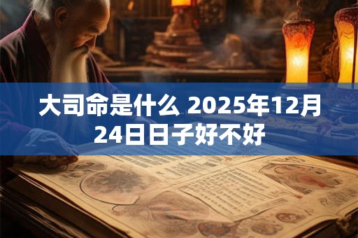 大司命是什么 2025年12月24日日子好不好