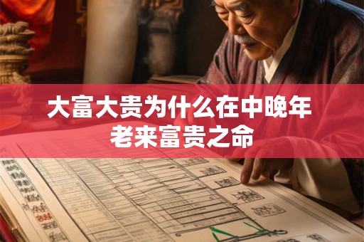 大富大贵为什么在中晚年 老来富贵之命