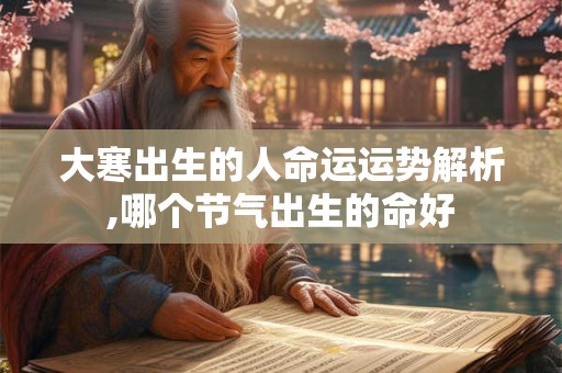 大寒出生的人命运运势解析,哪个节气出生的命好