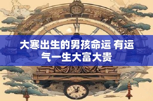 大寒出生的男孩命运 有运气一生大富大贵