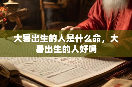 大暑出生的人是什么命，大暑出生的人好吗