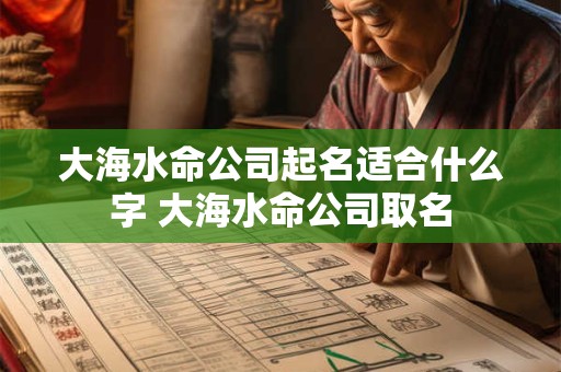 大海水命公司起名适合什么字 大海水命公司取名