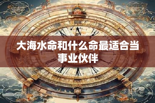大海水命和什么命最适合当事业伙伴