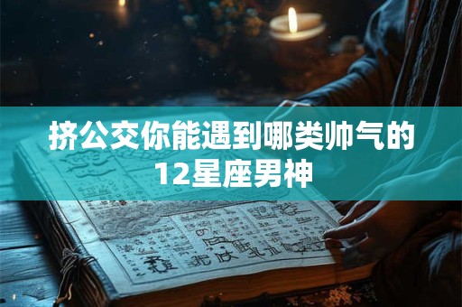 挤公交你能遇到哪类帅气的12星座男神