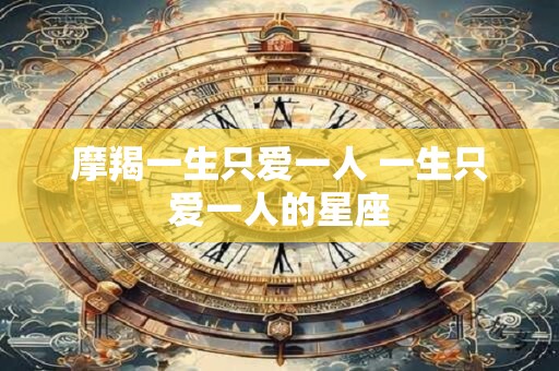 摩羯一生只爱一人 一生只爱一人的星座