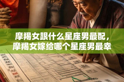 摩羯女跟什么星座男最配，摩羯女嫁给哪个星座男最幸福