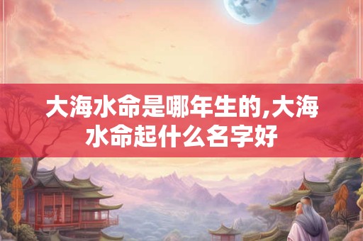 大海水命是哪年生的,大海水命起什么名字好