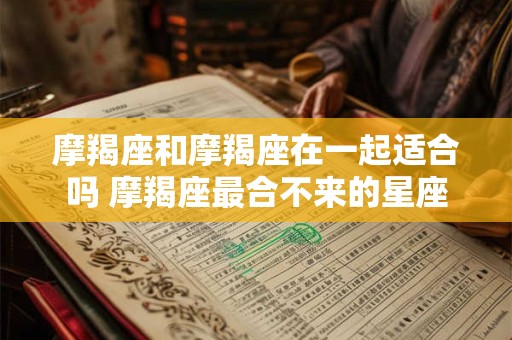 摩羯座和摩羯座在一起适合吗 摩羯座最合不来的星座