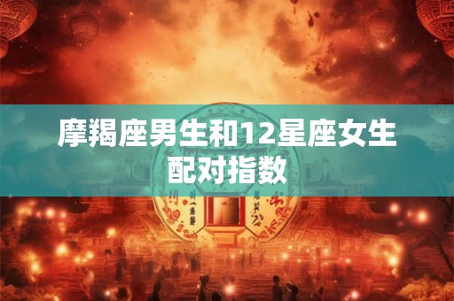 摩羯座男生和12星座女生配对指数
