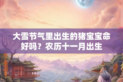 大雪节气里出生的猪宝宝命好吗？农历十一月出生
