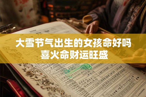 大雪节气出生的女孩命好吗 喜火命财运旺盛