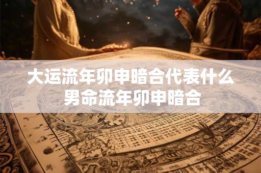大运流年卯申暗合代表什么 男命流年卯申暗合