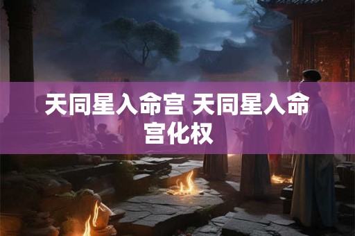 天同星入命宫 天同星入命宫化权