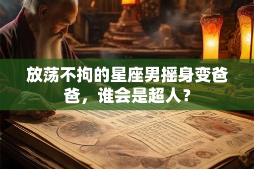 放荡不拘的星座男摇身变爸爸，谁会是超人？
