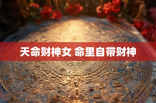 天命财神女 命里自带财神