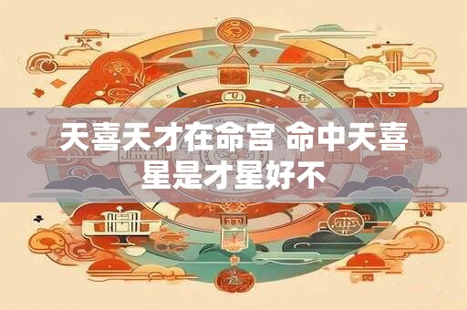 天喜天才在命宫 命中天喜星是才星好不