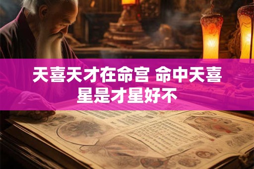 天喜天才在命宫 命中天喜星是才星好不