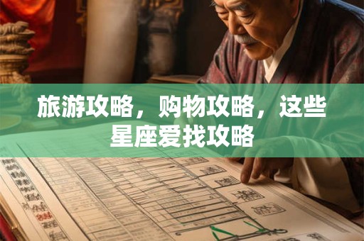 旅游攻略，购物攻略，这些星座爱找攻略