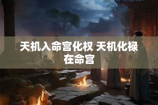 天机入命宫化权 天机化禄在命宫