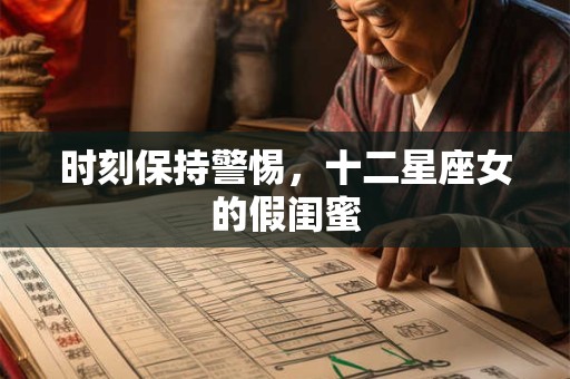 时刻保持警惕，十二星座女的假闺蜜