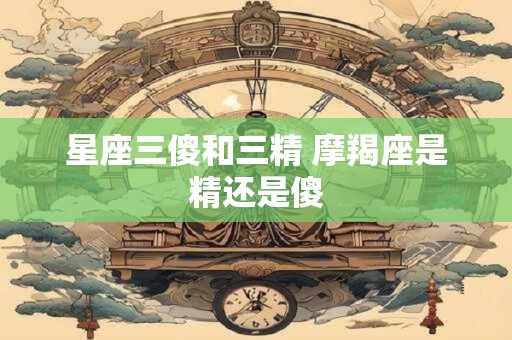 星座三傻和三精 摩羯座是精还是傻