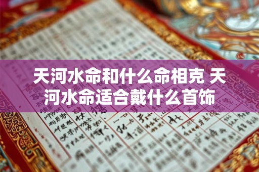天河水命和什么命相克 天河水命适合戴什么首饰