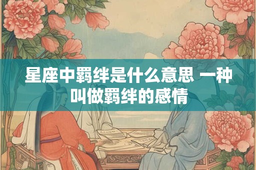 星座中羁绊是什么意思 一种叫做羁绊的感情