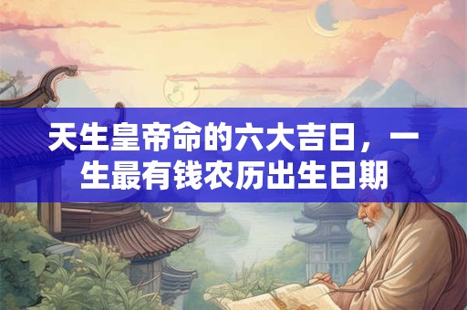 天生皇帝命的六大吉日，一生最有钱农历出生日期