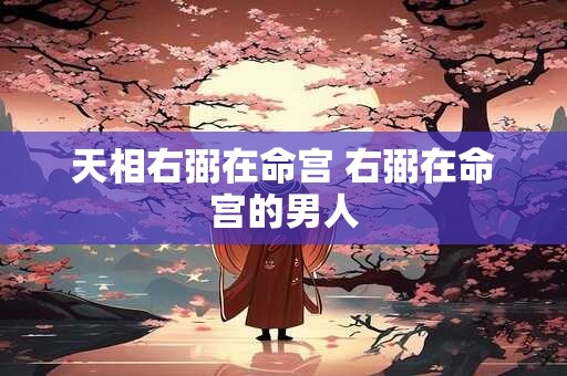 天相右弼在命宫 右弼在命宫的男人
