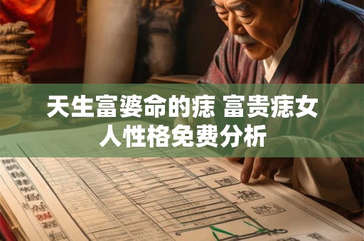 天生富婆命的痣 富贵痣女人性格免费分析