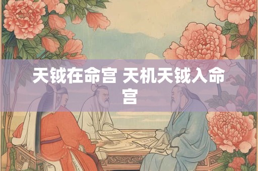 天钺在命宫 天机天钺入命宫