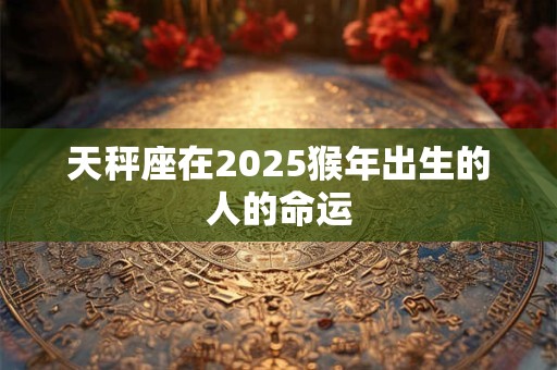 天秤座在2025猴年出生的人的命运