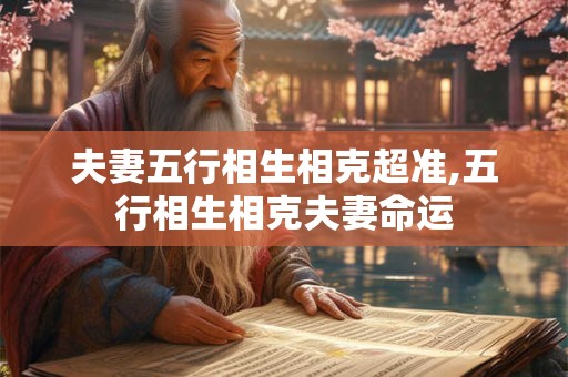 夫妻五行相生相克超准,五行相生相克夫妻命运