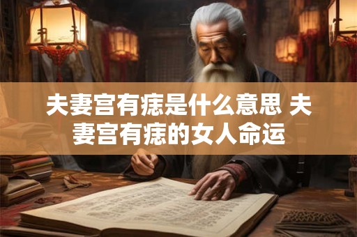 夫妻宫有痣是什么意思 夫妻宫有痣的女人命运