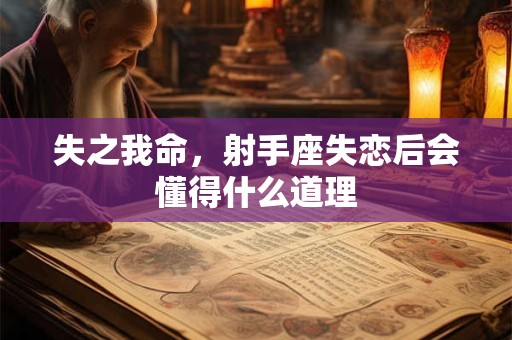 失之我命，射手座失恋后会懂得什么道理