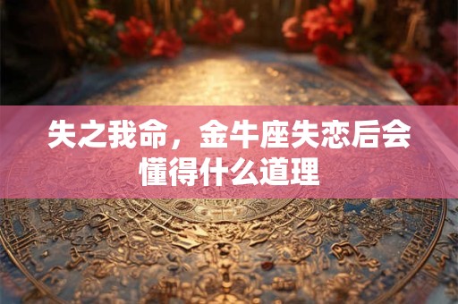 失之我命，金牛座失恋后会懂得什么道理